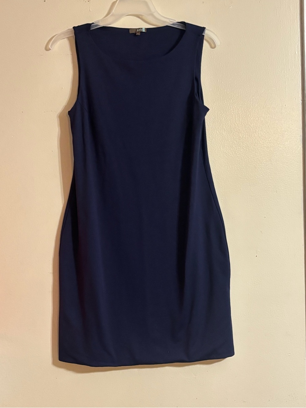 Judy P (Deena )a Boatneck Navy Sleeveless Dress Tailored Everyday Elegance R$147
